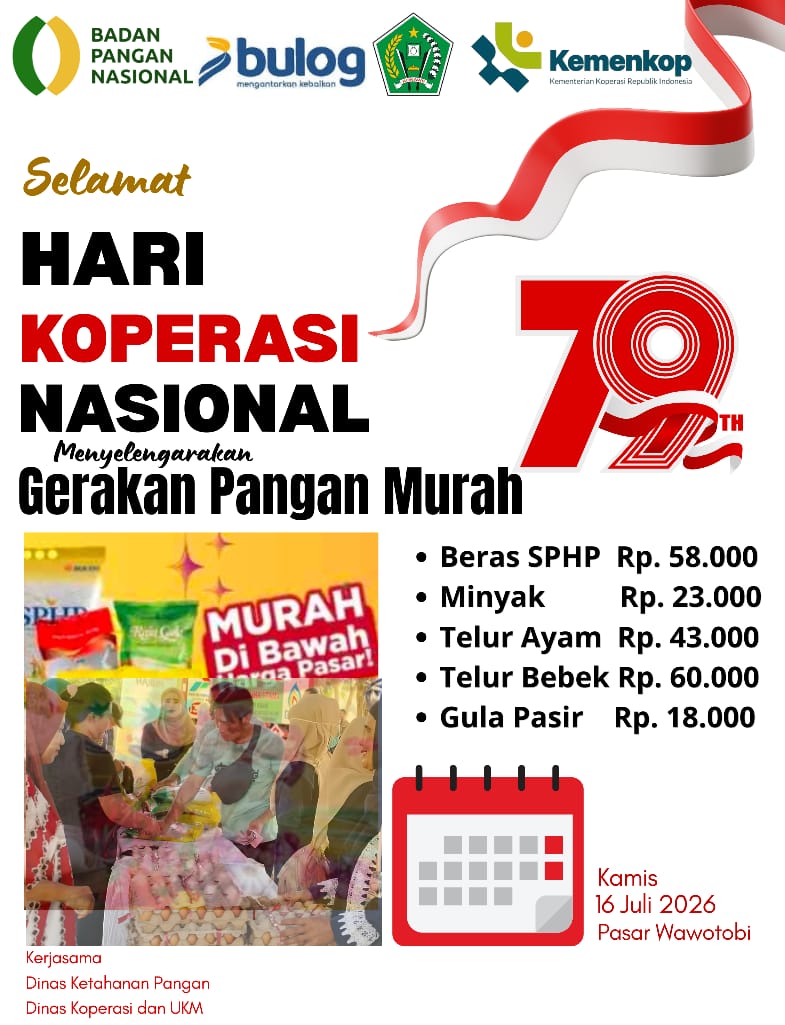 Gerakan Pangan Murah dalam rangka Hari Koperasi Nasional ke-79