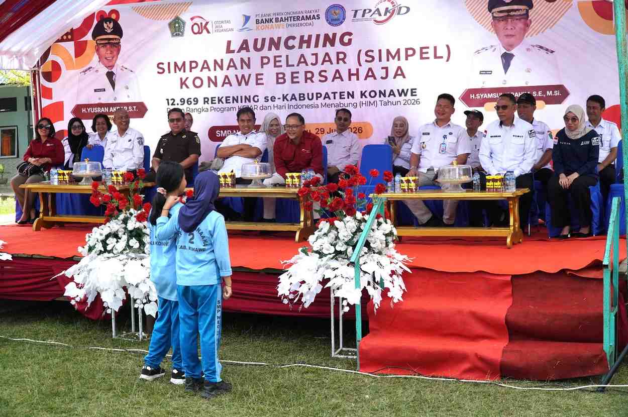 Launching Tabungan SimPel Bersahaja, Bupati Konawe Ajak Pelajar Gemar Menabung