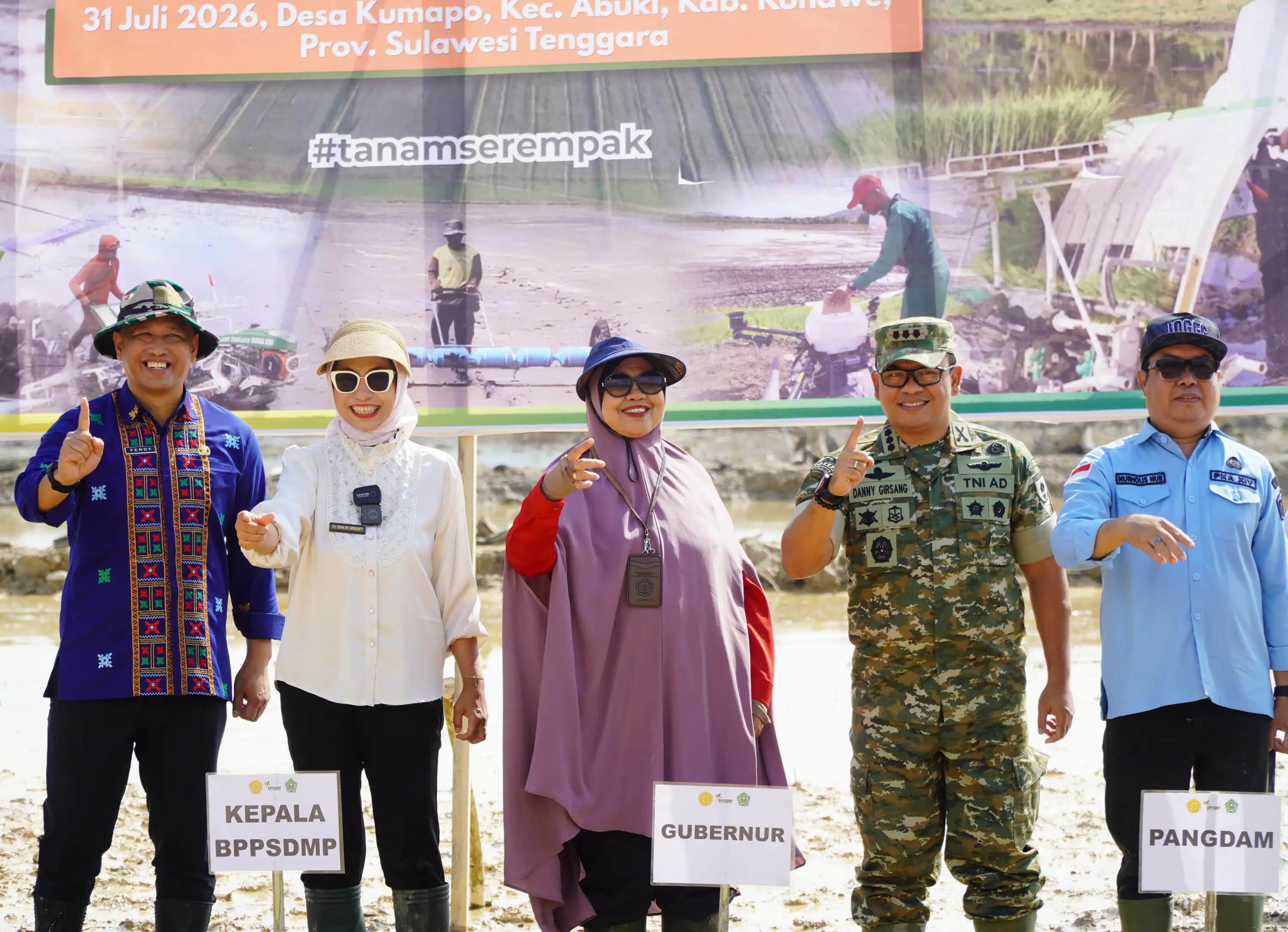 Gerakan Tanam Serempak OPLAH dan Cetak Sawah Rakyat Perkuat Produksi Pangan di Konawe