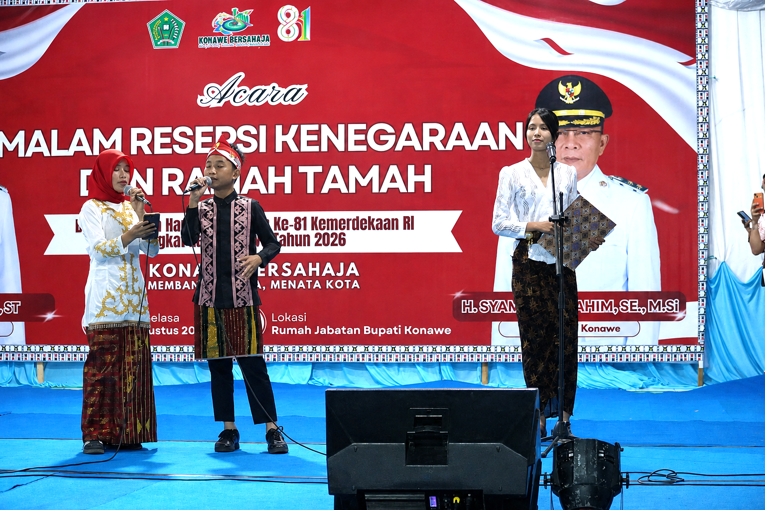 Semarak HUT ke-81 RI, Bupati Konawe Buka Malam Resepsi Kenegaraan dan Ramah Tamah
