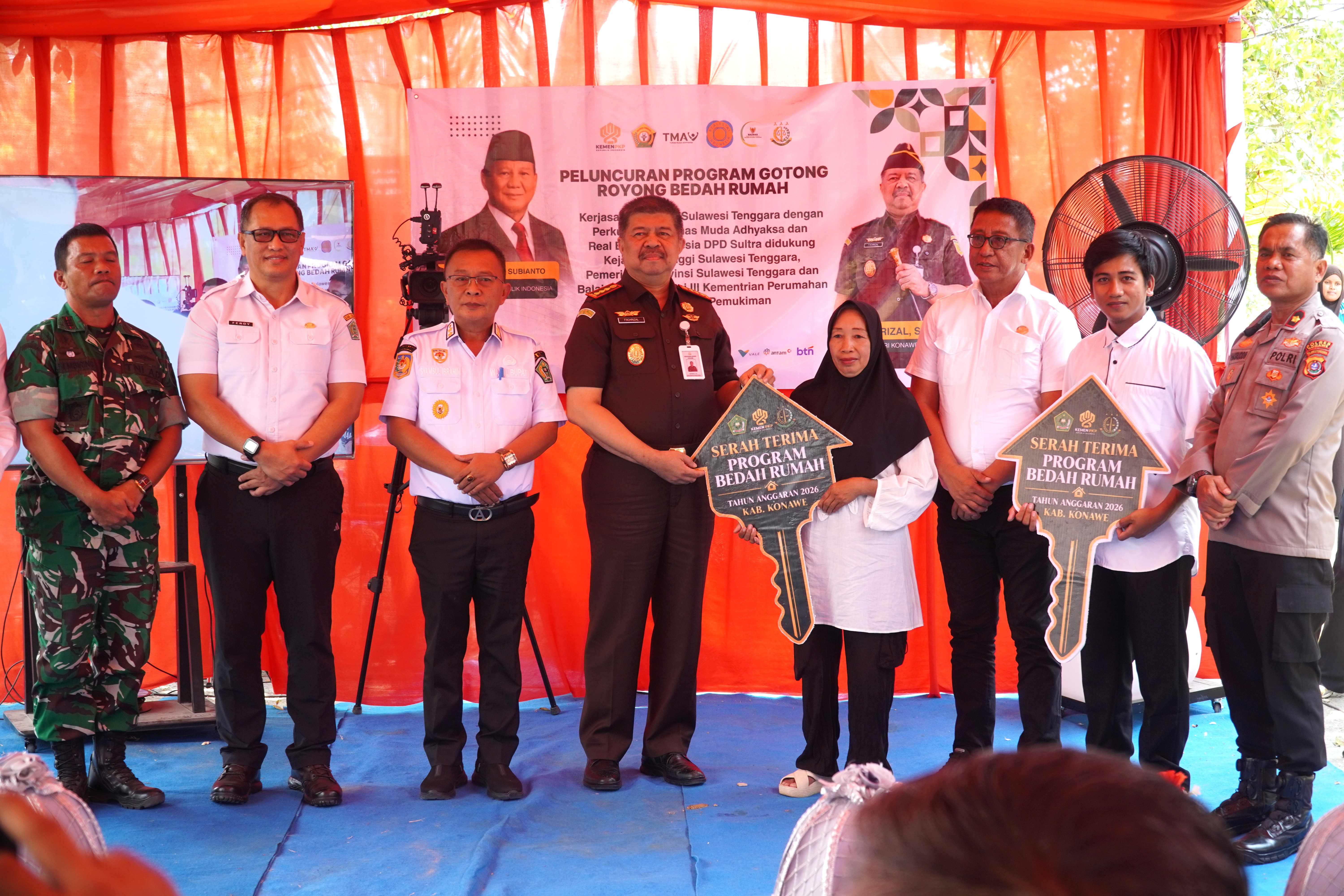 Wabup Konawe Hadiri Peluncuran Program Gotong Royong Bedah Rumah Kejati Sultra