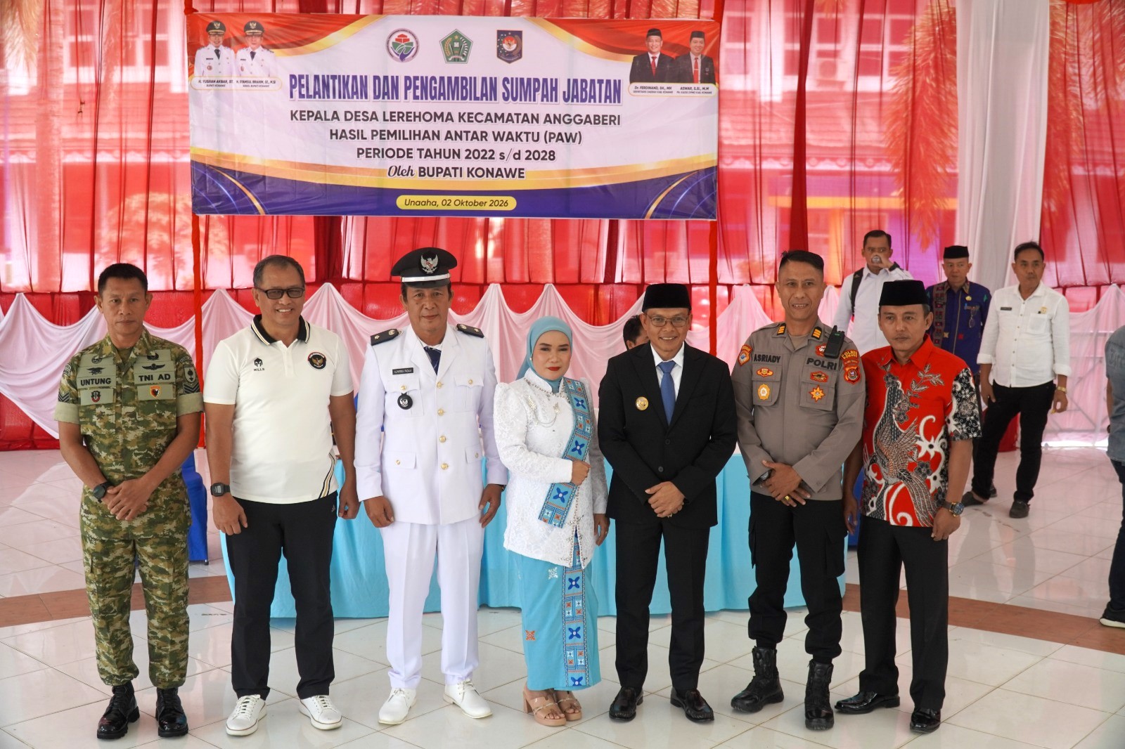 Pelantikan Kepala Desa Lerehoma Hasil PAW Digelar di Unaaha